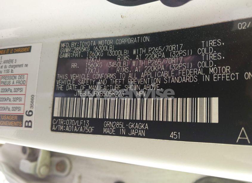 Photo 9 of 2011 Toyota 4runner SR5 V6 (VIN JTEBU5JRXB5058223)