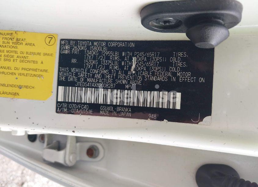 Photo 9 of 2008 Toyota Highlander (VIN JTEDS41AX82008287)