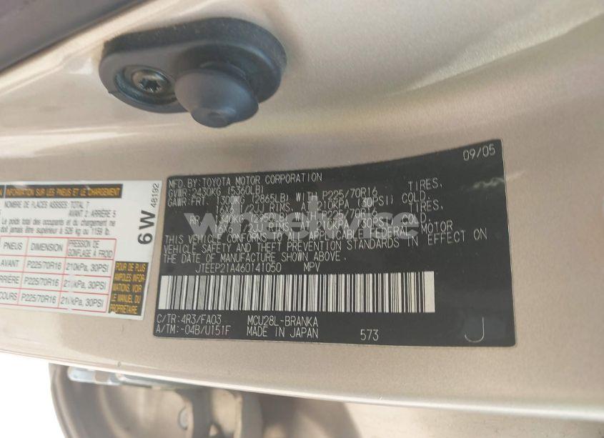 Photo 9 of 2006 Toyota Highlander V6 (VIN JTEEP21A460141050)