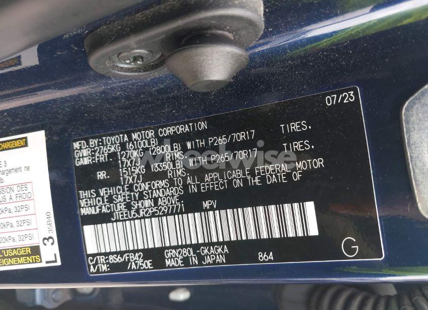 Photo 9 of 2023 Toyota 4runner SR5 (VIN JTEEU5JR2P5297771)