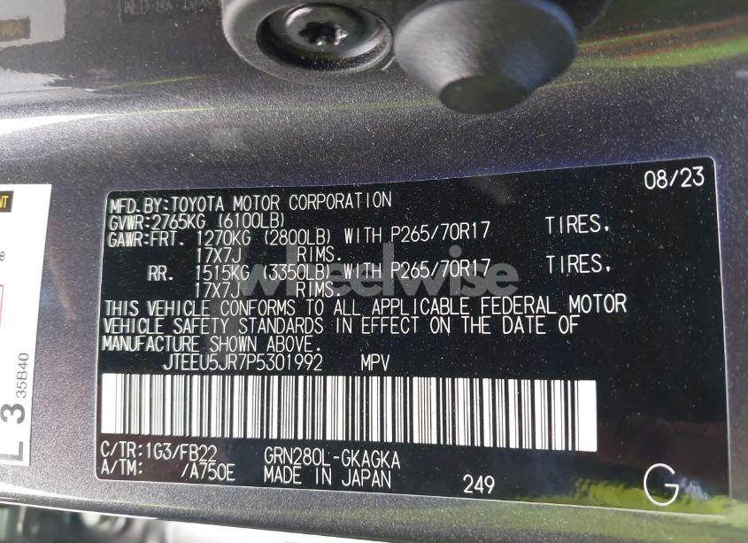 Photo 9 of 2023 Toyota 4runner SR5 (VIN JTEEU5JR7P5301992)