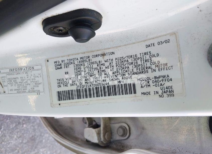 Photo 9 of 2002 Toyota Highlander LIMITED V6 (VIN JTEGF21A720053244)