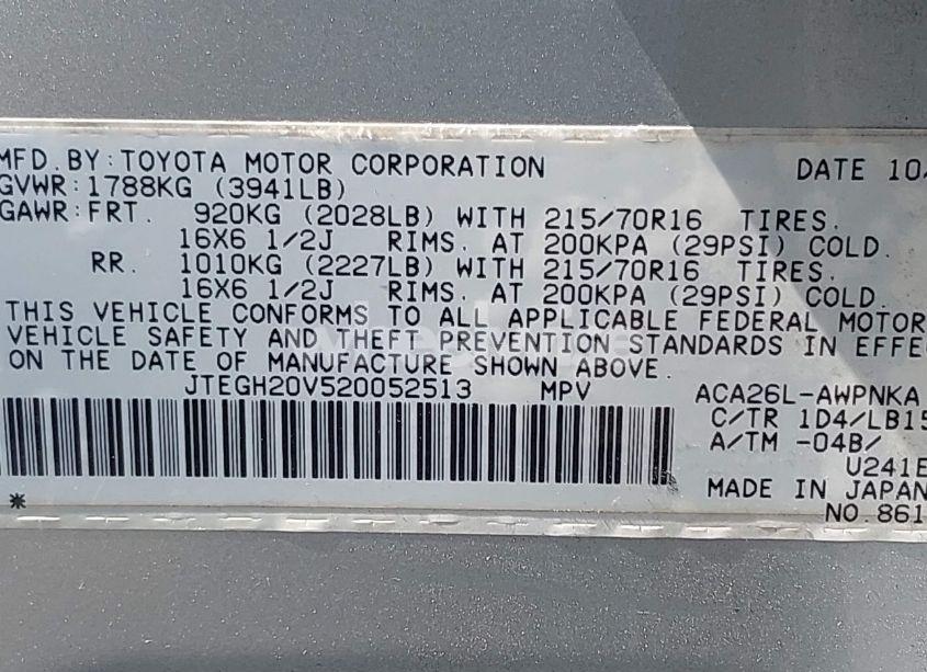 Photo 9 of 2002 Toyota Rav4 (VIN JTEGH20V520052513)