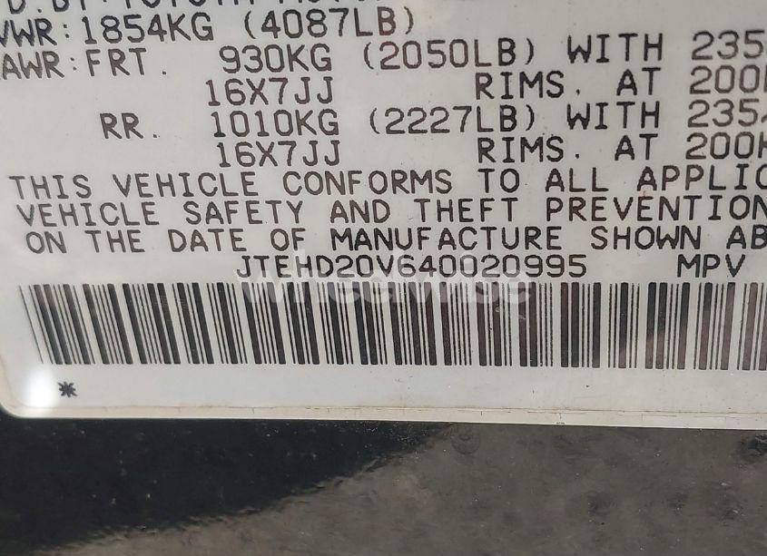 Photo 9 of 2004 Toyota Rav4 (VIN JTEHD20V640020995)