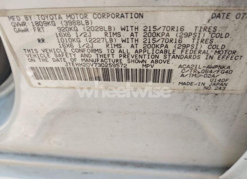 Photo 9 of 2003 Toyota Rav4 (VIN JTEHH20V730259572)