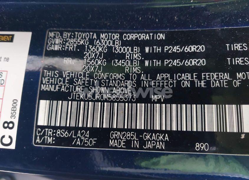 Photo 9 of 2021 Toyota 4runner LIMITED (VIN JTEKU5JR0M5855373)