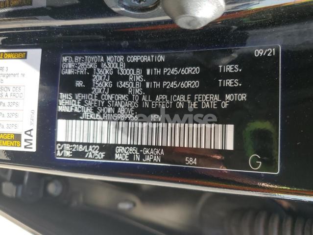 Photo 3 of 2022 TOYOTA 4RUNNER LIMITED (VIN JTEKU5JR1N5989956)