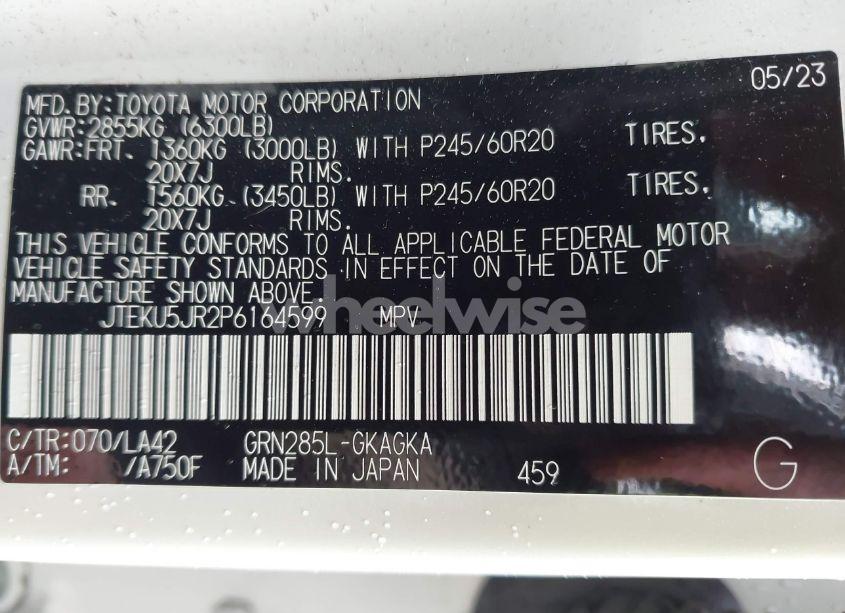 Photo 9 of 2023 Toyota 4runner LIMITED (VIN JTEKU5JR2P6164599)