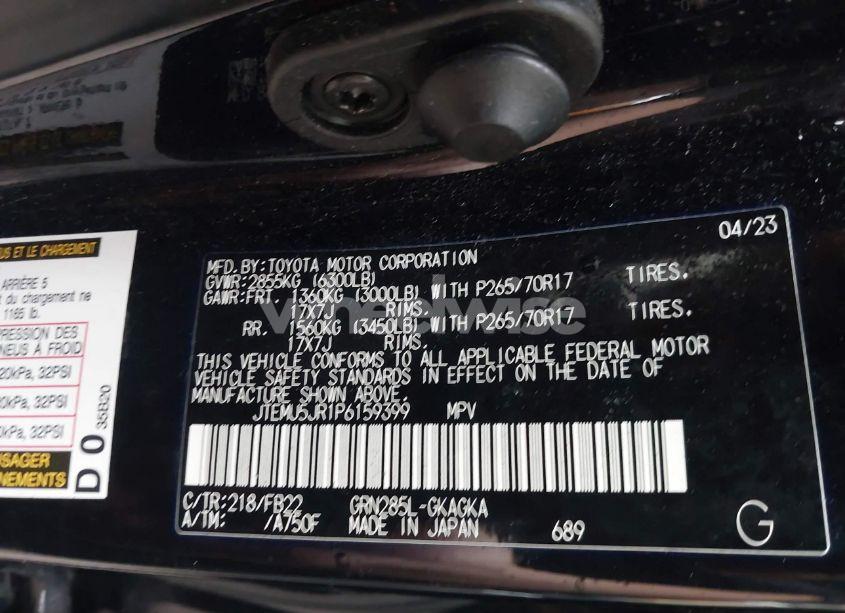 Photo 9 of 2023 Toyota 4runner SR5 (VIN JTEMU5JR1P6159399)