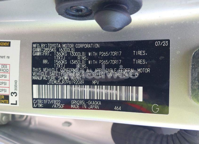 Photo 9 of 2023 Toyota 4runner SR5 (VIN JTEMU5JR7P6192049)