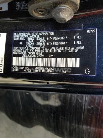 Photo 6 of 2022 TOYOTA 4RUNNER SR5/SR5 PREMIUM (VIN JTENU5JR2N6042769)