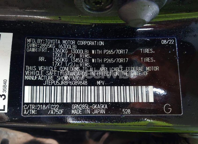 Photo 9 of 2023 Toyota 4runner TRD OFF ROAD (VIN JTEPU5JR8P6089848)