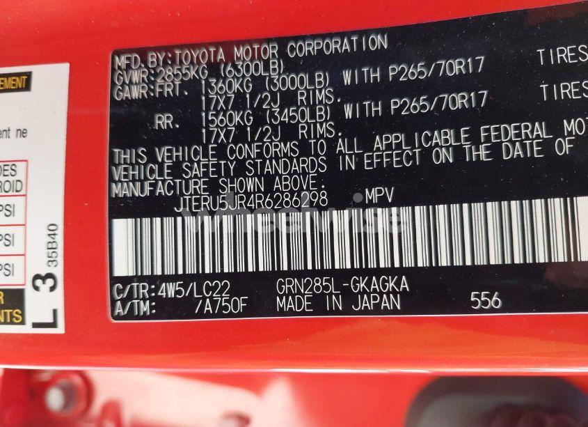 Photo 9 of 2024 Toyota 4runner TRD OFF ROAD PREMIUM (VIN JTERU5JR4R6286298)