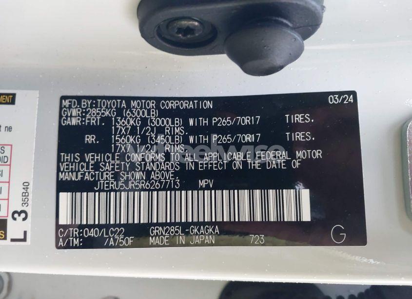 Photo 9 of 2024 Toyota 4runner TRD OFF ROAD PREMIUM (VIN JTERU5JR5R6267713)