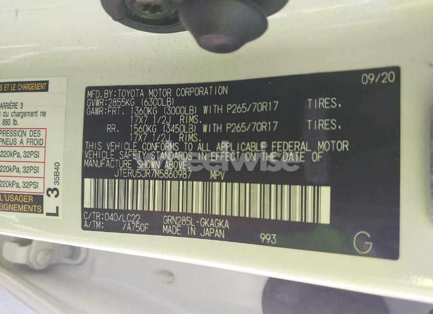 Photo 9 of 2021 Toyota 4runner TRD OFF ROAD PREMIUM (VIN JTERU5JR7M5860987)