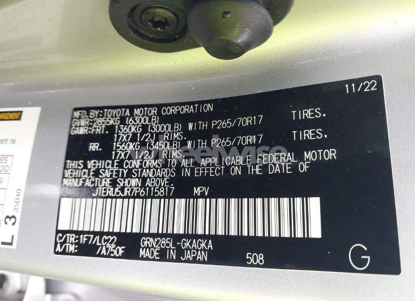 Photo 9 of 2023 Toyota 4runner TRD OFF ROAD PREMIUM (VIN JTERU5JR7P6115817)