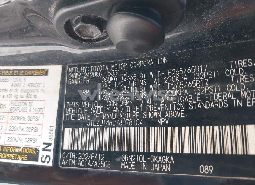 Photo 9 of 2007 Toyota 4runner SR5 V6 (VIN JTEZU14R278078104)