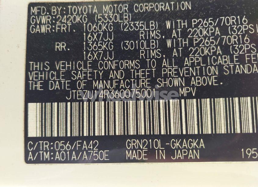 Photo 9 of 2006 Toyota 4runner SR5 V6 (VIN JTEZU14R360075001)