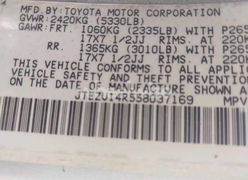 Photo 9 of 2005 Toyota 4runner SR5 V6 (VIN JTEZU14R558037169)