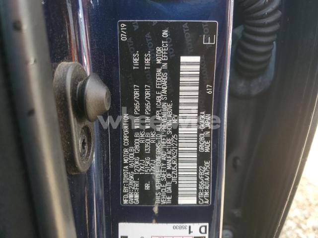 Photo 8 of 2019 TOYOTA 4RUNNER SR5 N/A (VIN JTEZU5JR7K5212725)