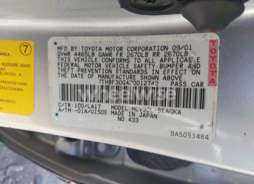 Photo 9 of 2002 Lexus Es 300 (VIN JTHBF30G420012742)