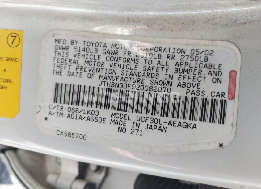 Photo 9 of 2002 Lexus Ls 430 (VIN JTHBN30F920082070)