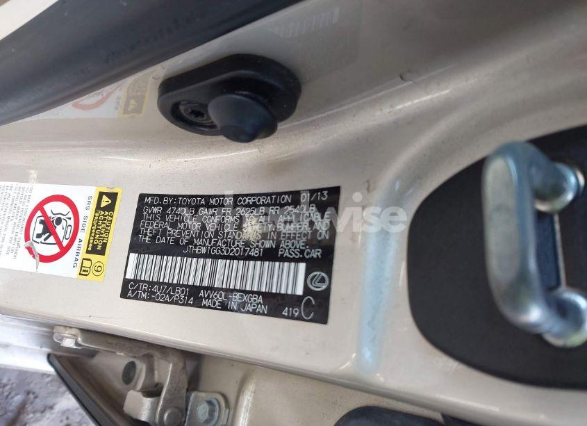 Photo 9 of 2013 Lexus Es 300H (VIN JTHBW1GG3D2017481)