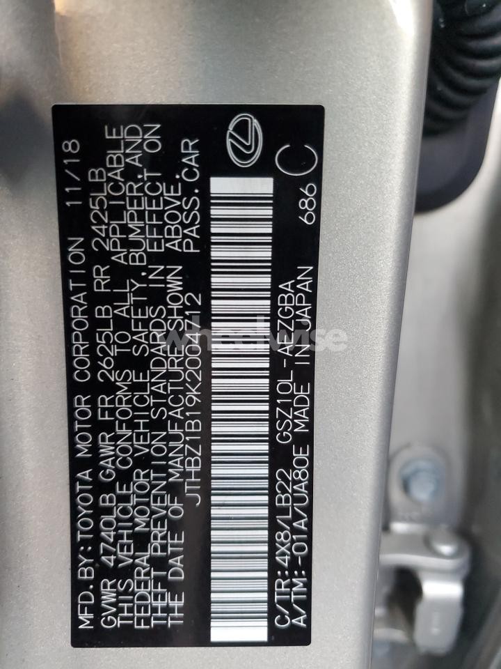 Photo 12 of 2019 LEXUS ES 350 (VIN JTHBZ1B19K2004712)