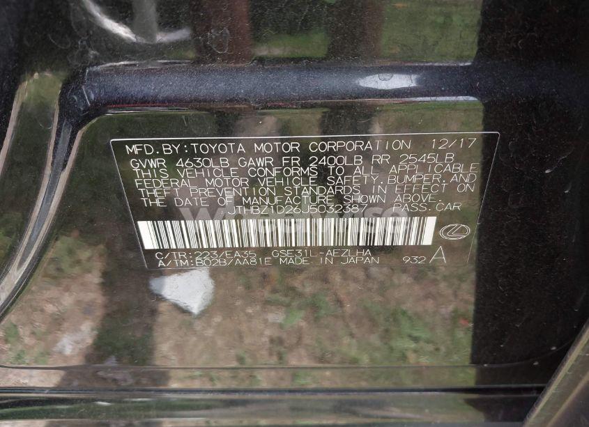 Photo 9 of 2018 Lexus Is 350 (VIN JTHBZ1D26J5032387)