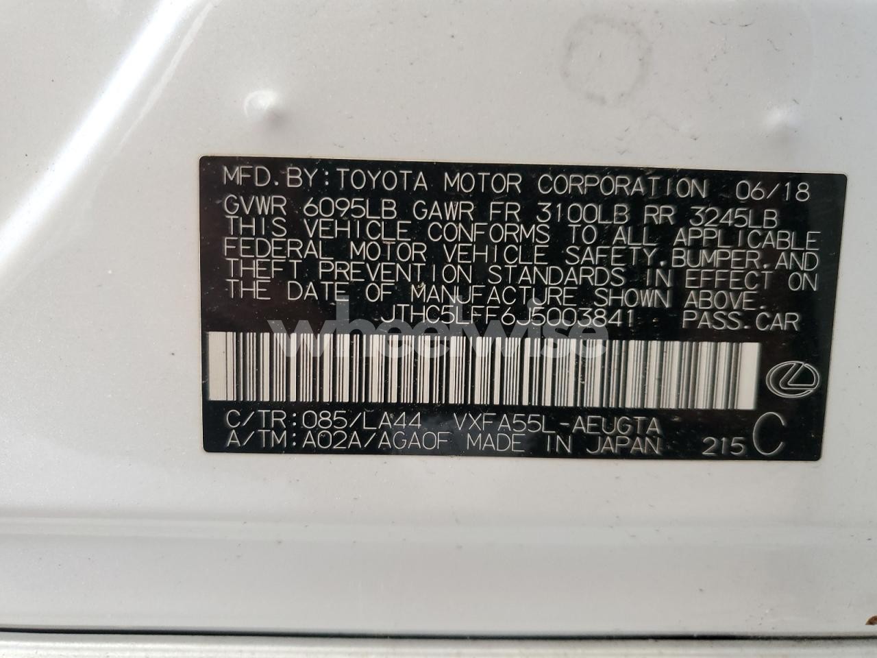 Photo 12 of 2018 LEXUS LS 500 (VIN JTHC5LFF6J5003841)