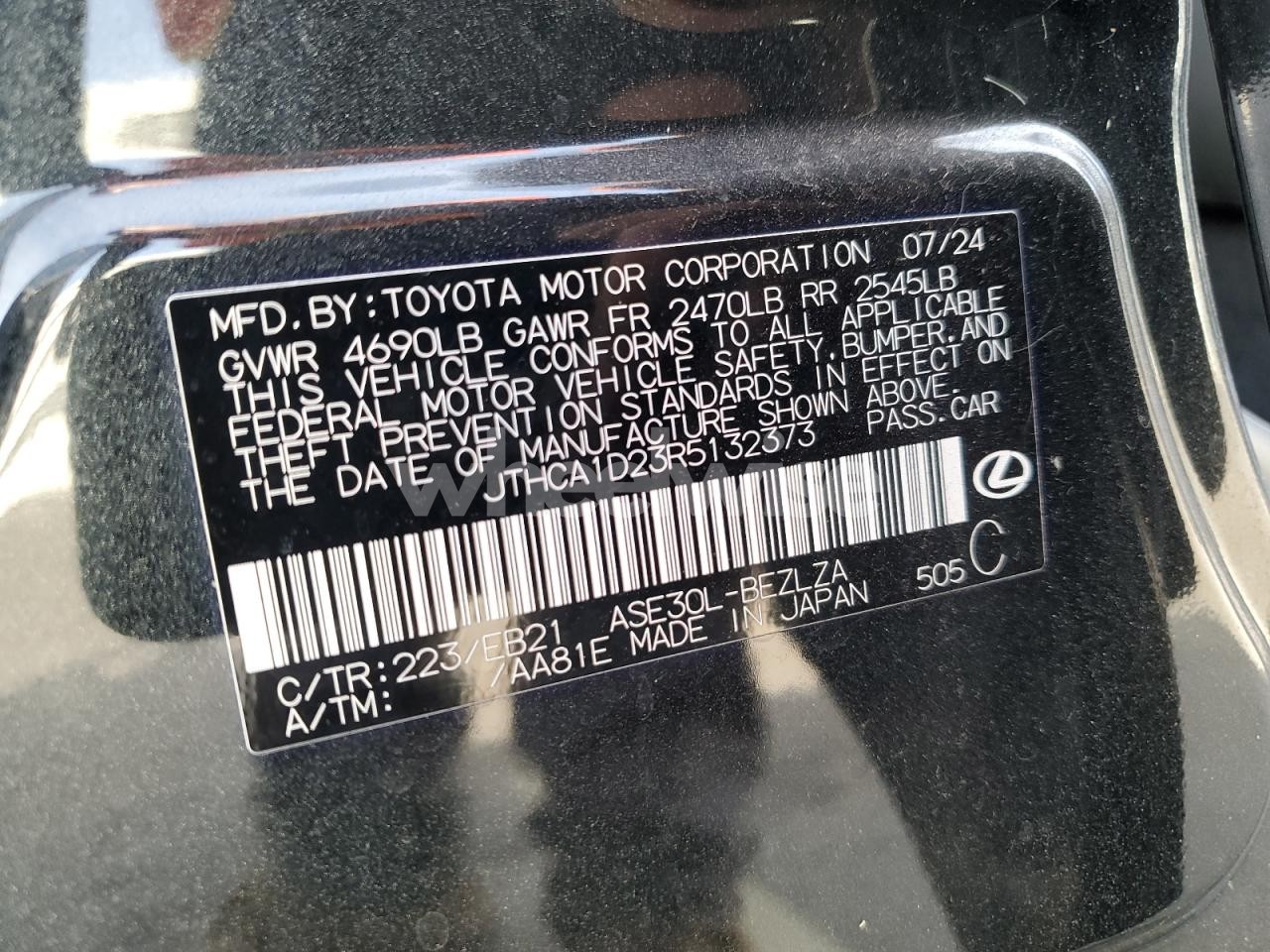 Photo 13 of 2024 LEXUS IS 300 (VIN JTHCA1D23R5132373)