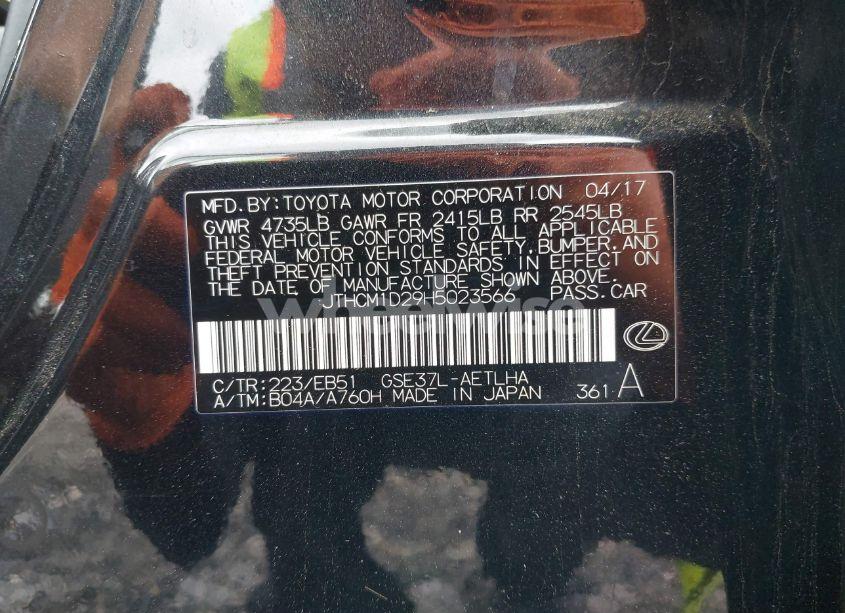 Photo 9 of 2017 Lexus Is 300 (VIN JTHCM1D29H5023566)