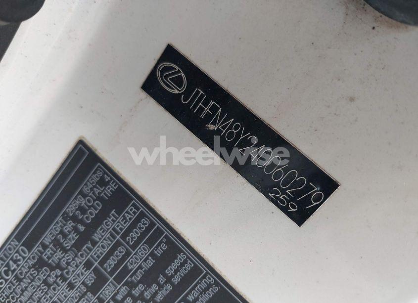 Photo 9 of 2004 Lexus Sc 430 (VIN JTHFN48Y240060279)