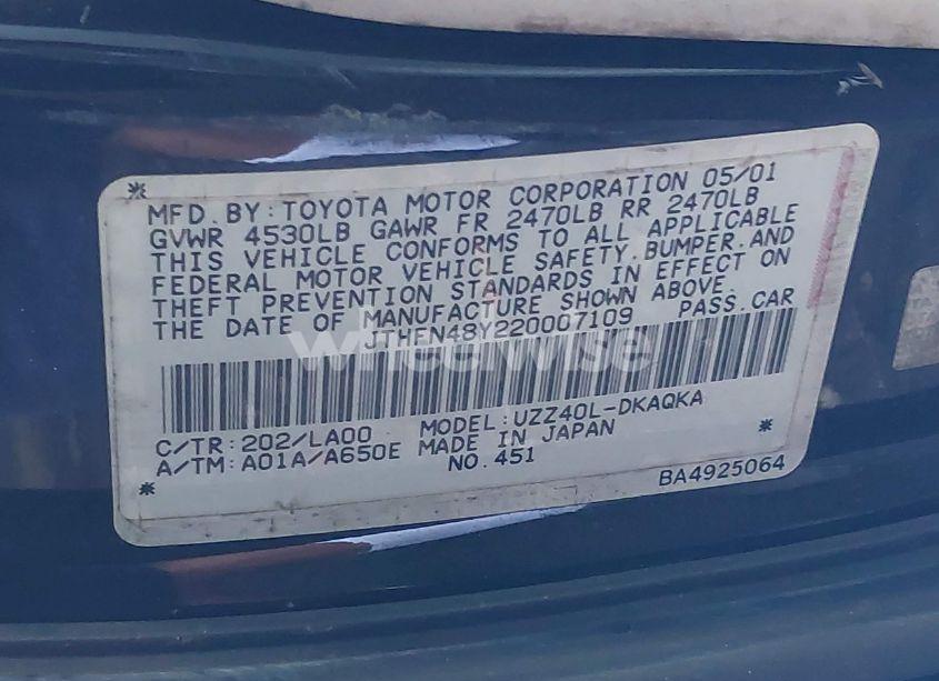 Photo 9 of 2002 Lexus Sc 430 (VIN JTHFN48Y920026823)