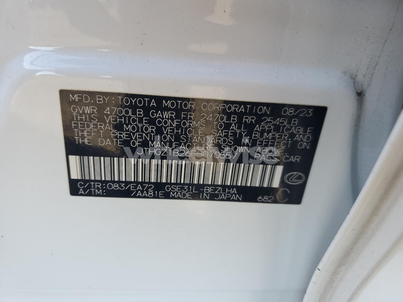 Photo 12 of 2023 LEXUS IS 350 F SPORT DESIGN (VIN JTHGZ1B26P5070557)