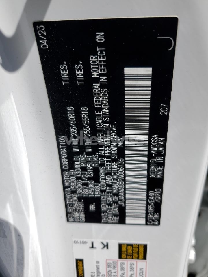 Photo 13 of 2023 LEXUS RZ 450E (VIN JTJAAAAB8PA006136)