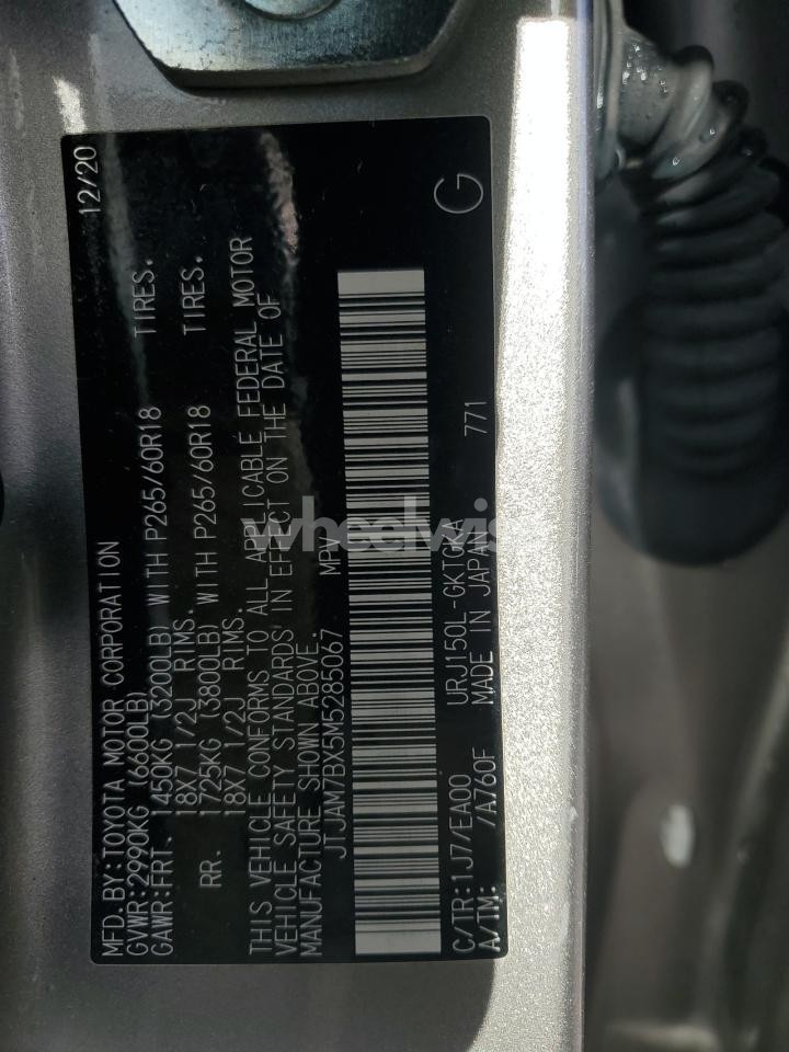 Photo 14 of 2021 LEXUS GX 460 PREMIUM (VIN JTJAM7BX5M5285067)