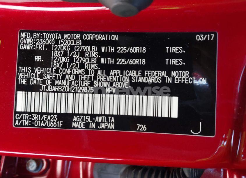 Photo 9 of 2017 Lexus Nx 200T (VIN JTJBARBZ0H2129875)