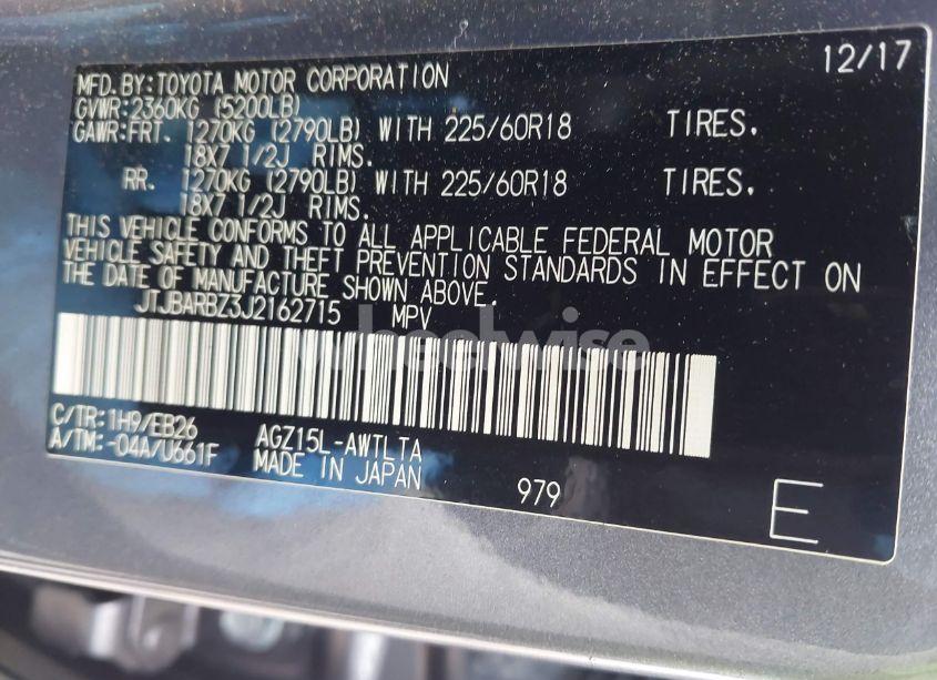 Photo 9 of 2018 Lexus Nx 300 F SPORT (VIN JTJBARBZ3J2162715)