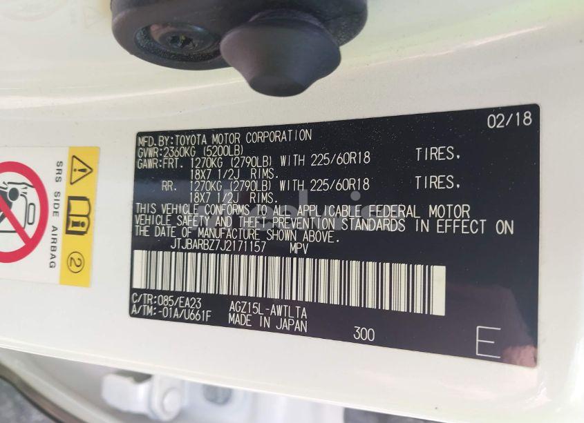 Photo 9 of 2018 Lexus Nx 300 (VIN JTJBARBZ7J2171157)