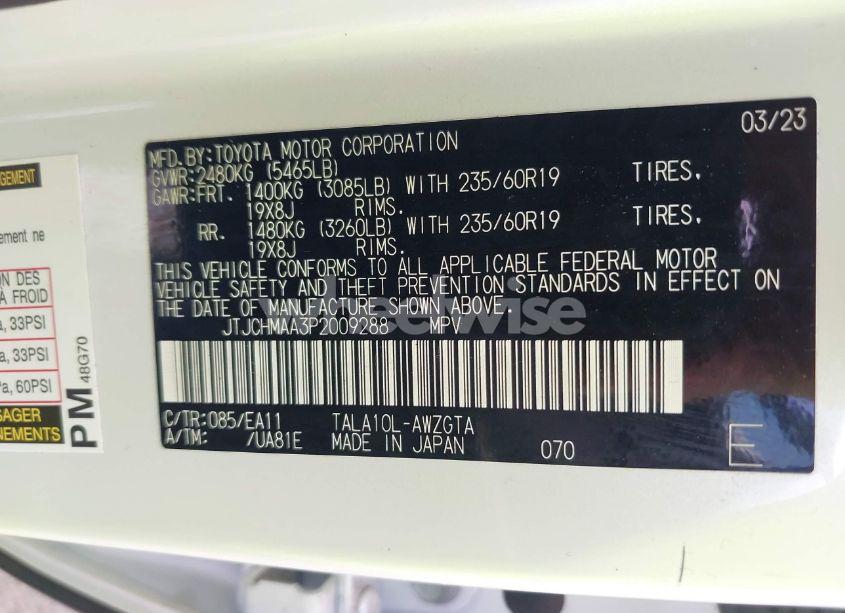 Photo 9 of 2023 Lexus Rx 350 PREMIUM (VIN JTJCHMAA3P2009288)