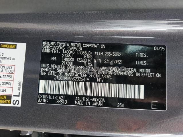 Photo 11 of 2025 LEXUS RX 450H+ LUXURY (VIN JTJCJMGA5S2026419)