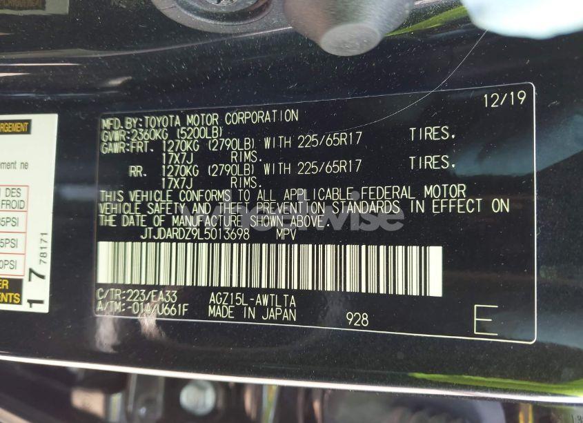 Photo 9 of 2020 Lexus Nx 300 (VIN JTJDARDZ9L5013698)