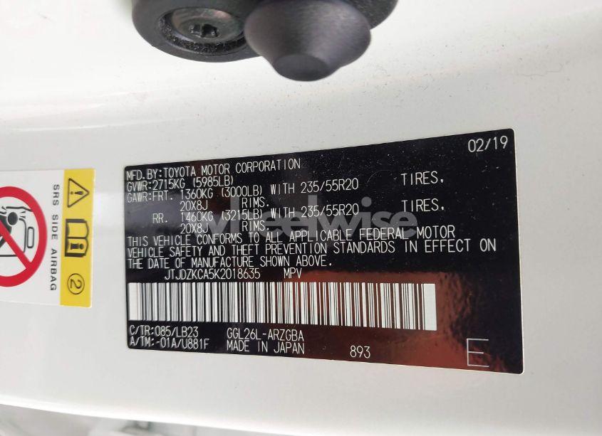 Photo 9 of 2019 Lexus Rx 350 L (VIN JTJDZKCA5K2018635)