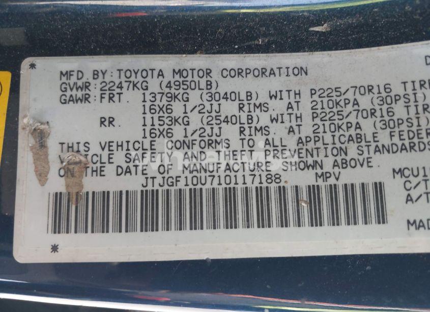 Photo 9 of 2001 Lexus Rx 300 (VIN JTJGF10U710117188)