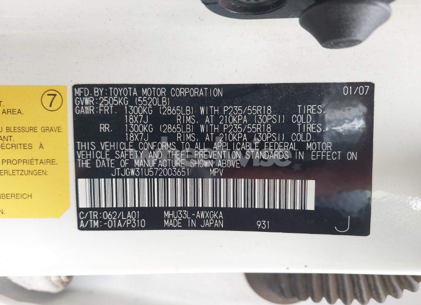 Photo 9 of 2007 Lexus Rx 400H (VIN JTJGW31U572003651)