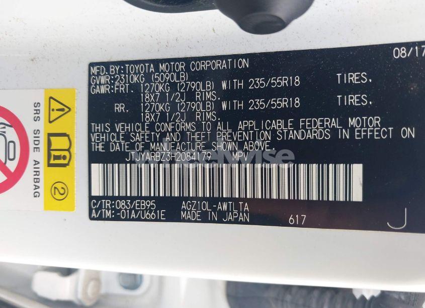 Photo 9 of 2017 Lexus Nx 200T F SPORT (VIN JTJYARBZ3H2084179)