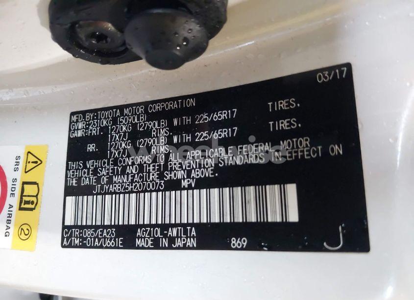 Photo 9 of 2017 Lexus Nx 200T (VIN JTJYARBZ5H2070073)