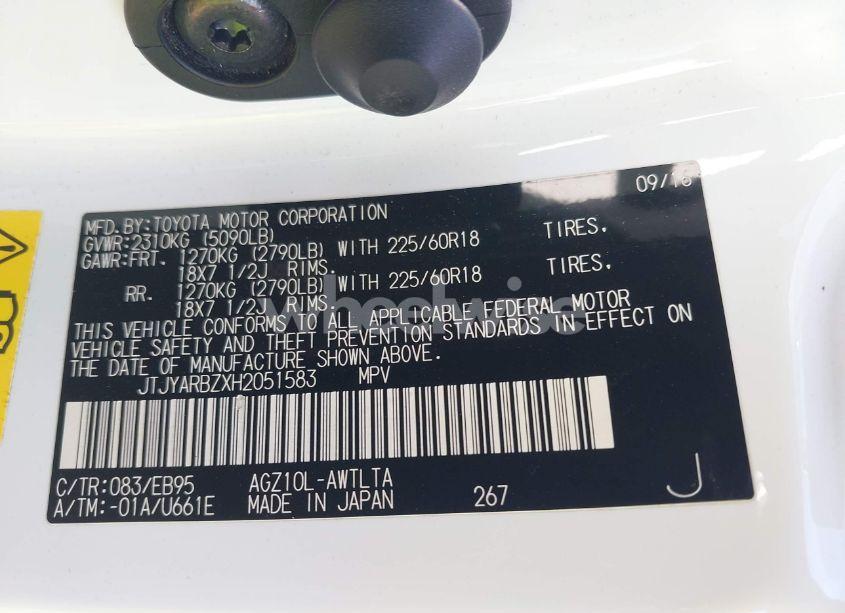 Photo 9 of 2017 Lexus Nx 200T F SPORT (VIN JTJYARBZXH2051583)