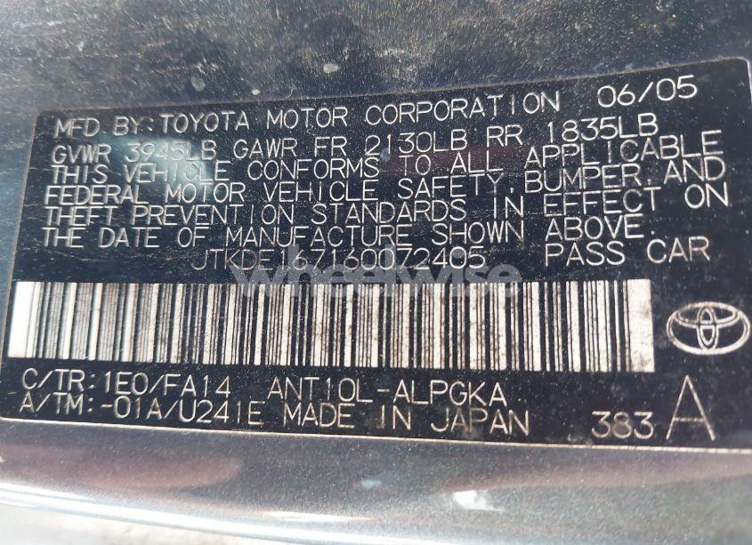 Photo 9 of 2006 Scion Tc N/A (VIN JTKDE167160072405)